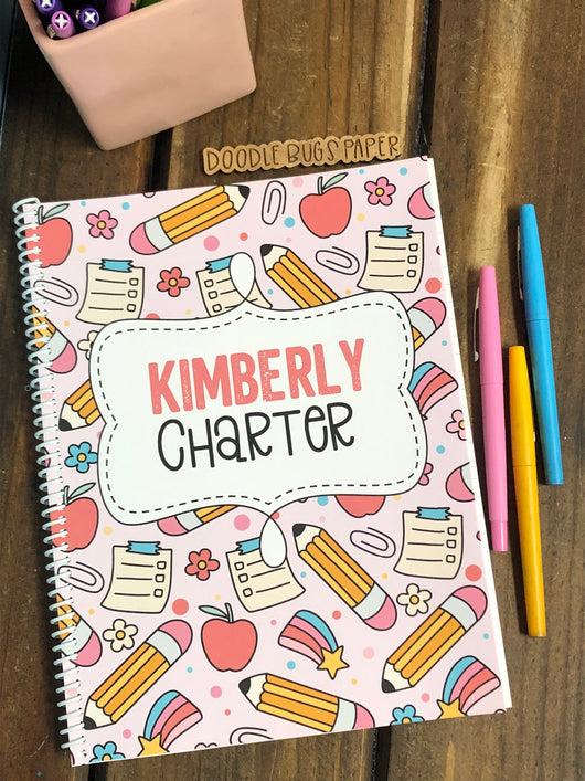 School Supplies Side Spiral Notebook