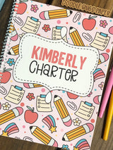 School Supplies Side Spiral Notebook