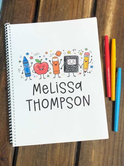 School Party Side Spiral Notebook