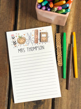 Leopard School Supply Pals Personalized Notepad