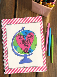 RTS: Teacher Globe Side Spiral Notebook