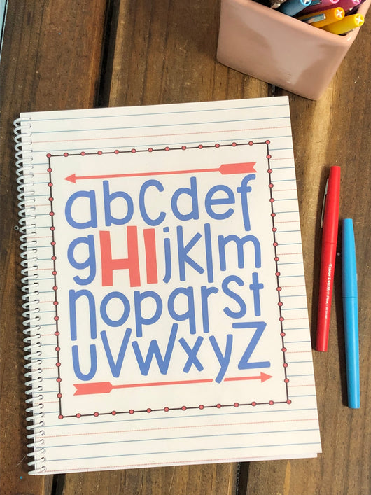 RTS: Alphabet HI Side Spiral Notebook