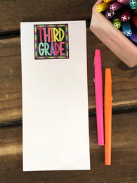RTS: Third Grade Color Pop Skinny Notepad