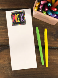 RTS: Pre-K Color Pop Skinny Notepad