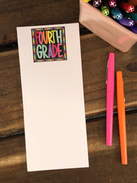 RTS: Fourth Grade Color Pop Skinny Notepad