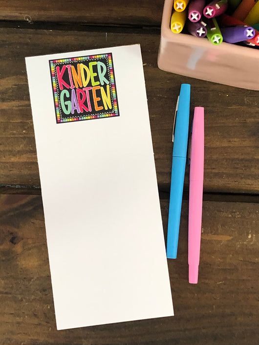 RTS: Kindergarten Color Pop Skinny Notepad