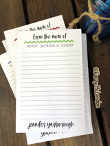 Squiggle Line Mom Personalized Notepad