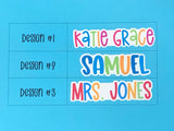 Diecut Name Labels