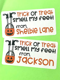 Smell My Feet Halloween Stickers