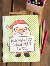 Santa's List Side Spiral Notebook