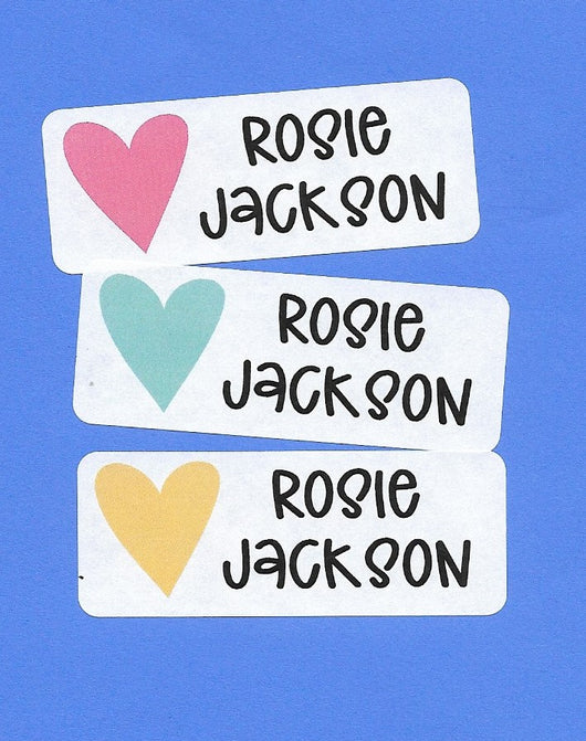 Heart Name Stickers