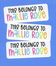 Bright Colors Name Stickers