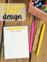 Back to School Special ♥ Teacher Small Personalized Notepad