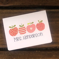 Funky Apples Personalized Note Cards