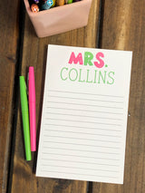 Stonage Two Colors Personalized Notepad (color choices)