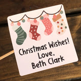 Hanging Stockings Christmas Stickers