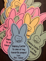 Easter Peeps Personalized Diecut Tags