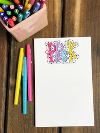 PreK Dalmation Dots Large Notepad