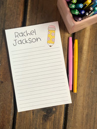 Daisy Pencil Personalized Notepad