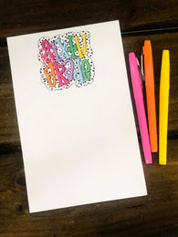 Sixth Grade Dalmation Dots Large Notepad