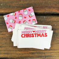Pink Santa Christmas Gift Tags