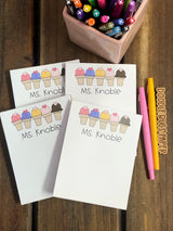 I Scream for Ice Cream Personalized Notepad