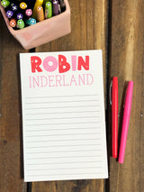 Stonage Two Colors Personalized Notepad (color choices)