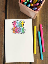 First Grade Dalmation Dots Large Notepad