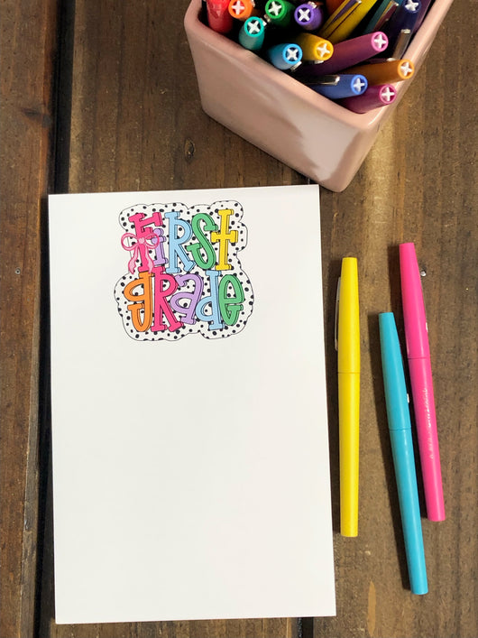 RTS: First Grade Dalmation Dots Large Notepad