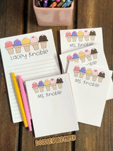 I Scream for Ice Cream Personalized Notepad