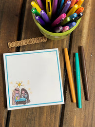 Christmas Nativity Square Notepad