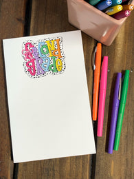 Second Grade Dalmation Dots Large Notepad