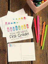 Stick Crayons Personalized Teacher Postcards