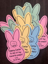 Easter Peeps Personalized Diecut Tags