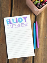Stonage Two Colors Personalized Notepad (color choices)