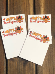 4 Happy Thanksgiving Small Notepads