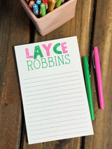 Stonage Two Colors Personalized Notepad (color choices)