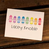 Stick Crayons Personalized Note Cards