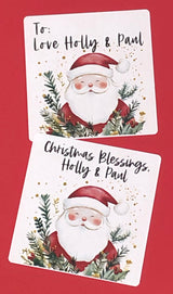 Forest Santa Christmas Stickers