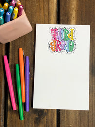 Third Grade Dalmation Dots Large Notepad