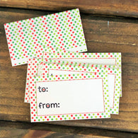Red and Green Dots Gift Tags