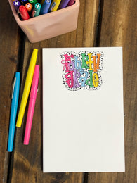 Fourth Grade Dalmation Dots Large Notepad