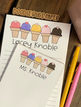 I Scream for Ice Cream Personalized Notepad