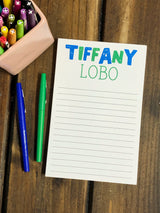 Stonage Two Colors Personalized Notepad (color choices)