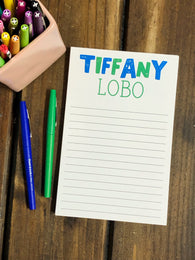 Stonage Two Colors Personalized Notepad (color choices)