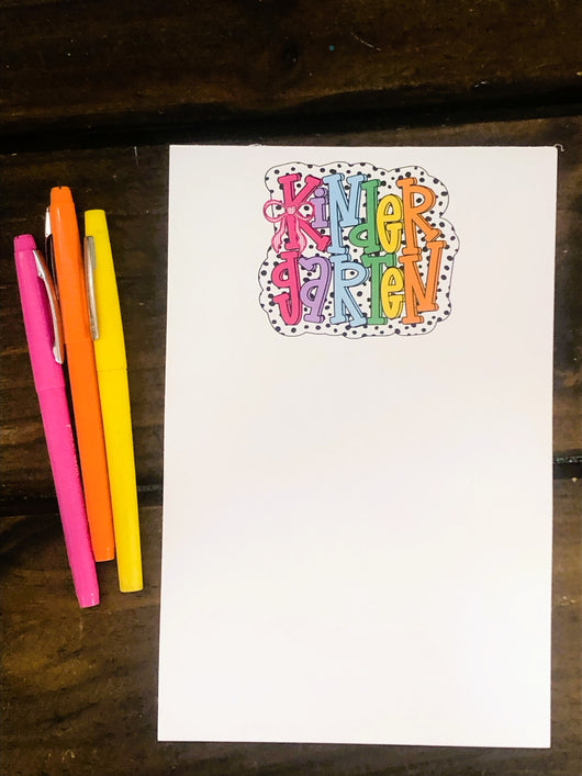 Kindergarten Dalmation Dots Large Notepad