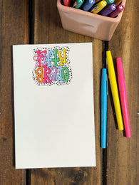 Fifth Grade Dalmation Dots Large Notepad