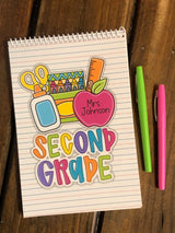 School Supplies (Grade Choice) Top Spiral Steno Notebook
