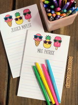Summer Treats Personalized Notepad