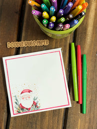 Christmas Hiding Santa Square Notepad